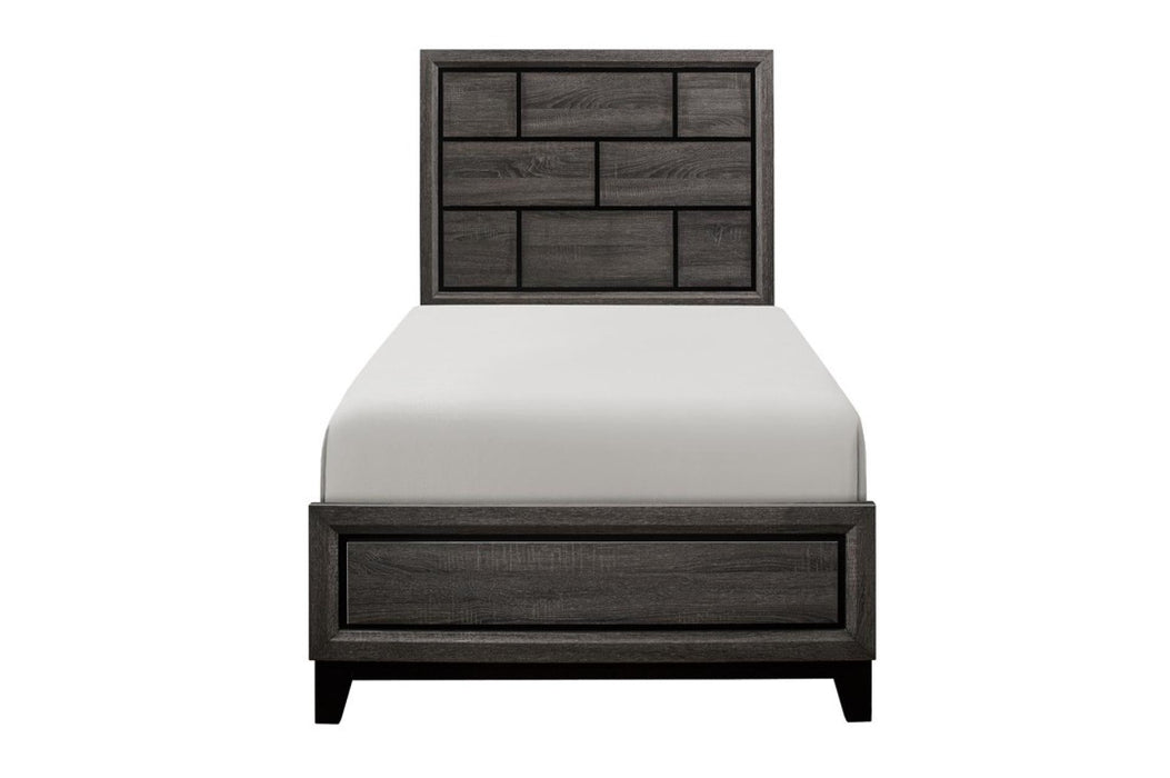 Davi Gray Twin Panel Bed