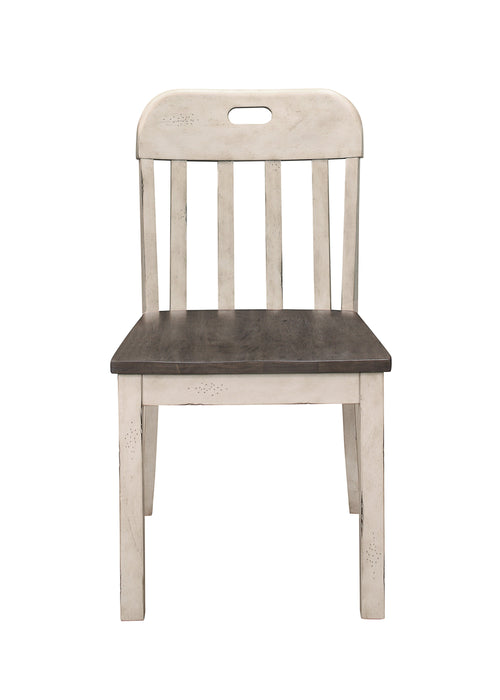 Clover White/Gray Side Chair, Set of 2