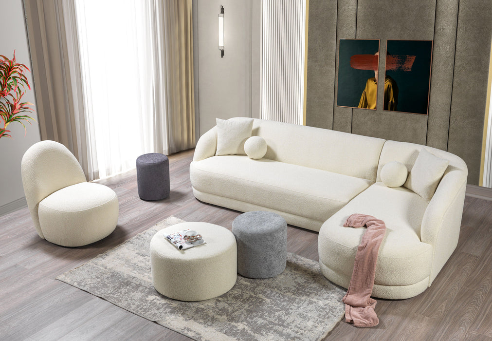 Bella Ivory Boucle RAF Sectional