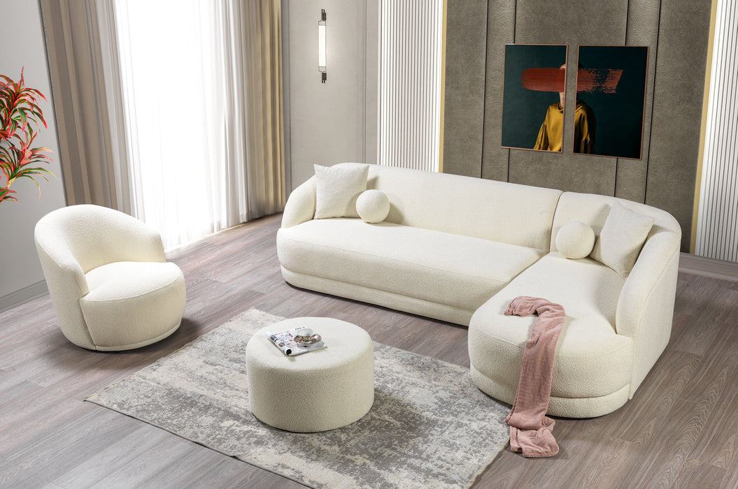 Bella Ivory Boucle RAF Sectional