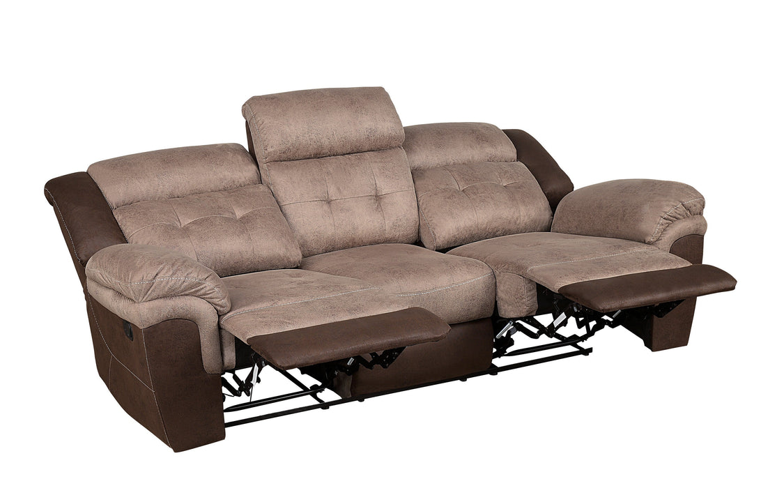 Chai Brown Microfiber Reclining Living Room Set