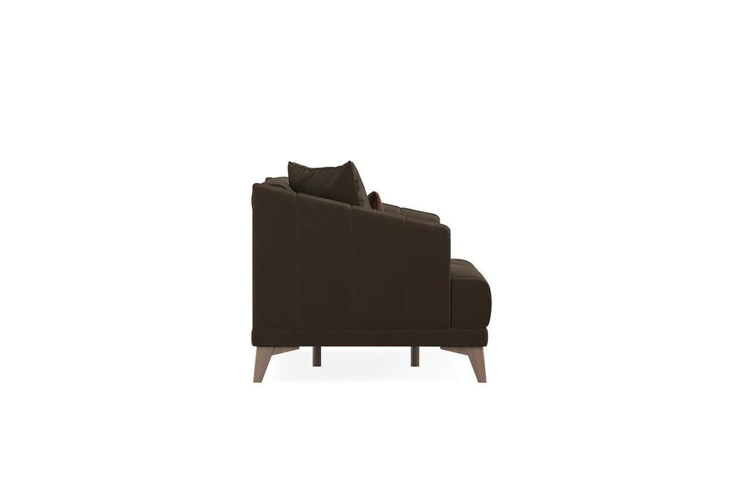 Dark Brown Velvet Sona 2-Seater Sofa