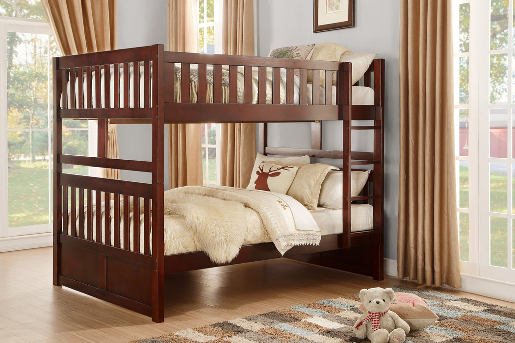 Rowe Dark Cherry Full/Full Bunk Bed