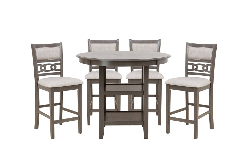 Savor Gray 5-Piece Counter Height Set