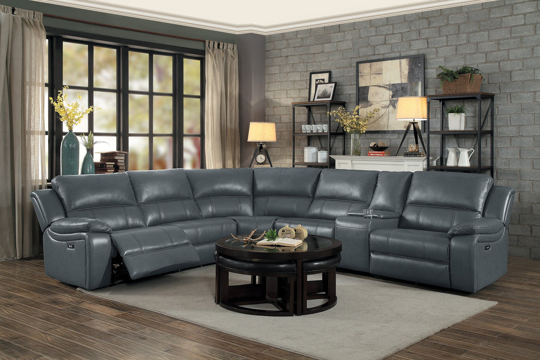 Falun Gray Power Reclining Sectional