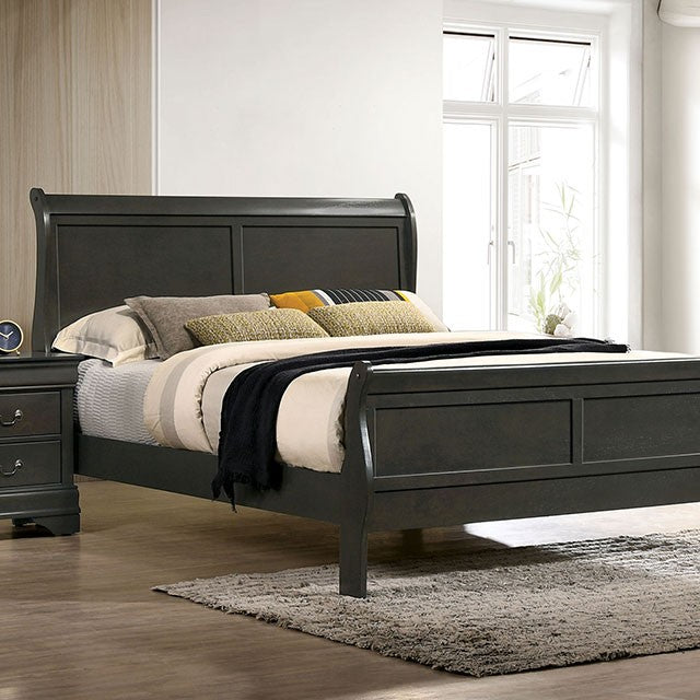 Louis Philippe Full Bed Grey