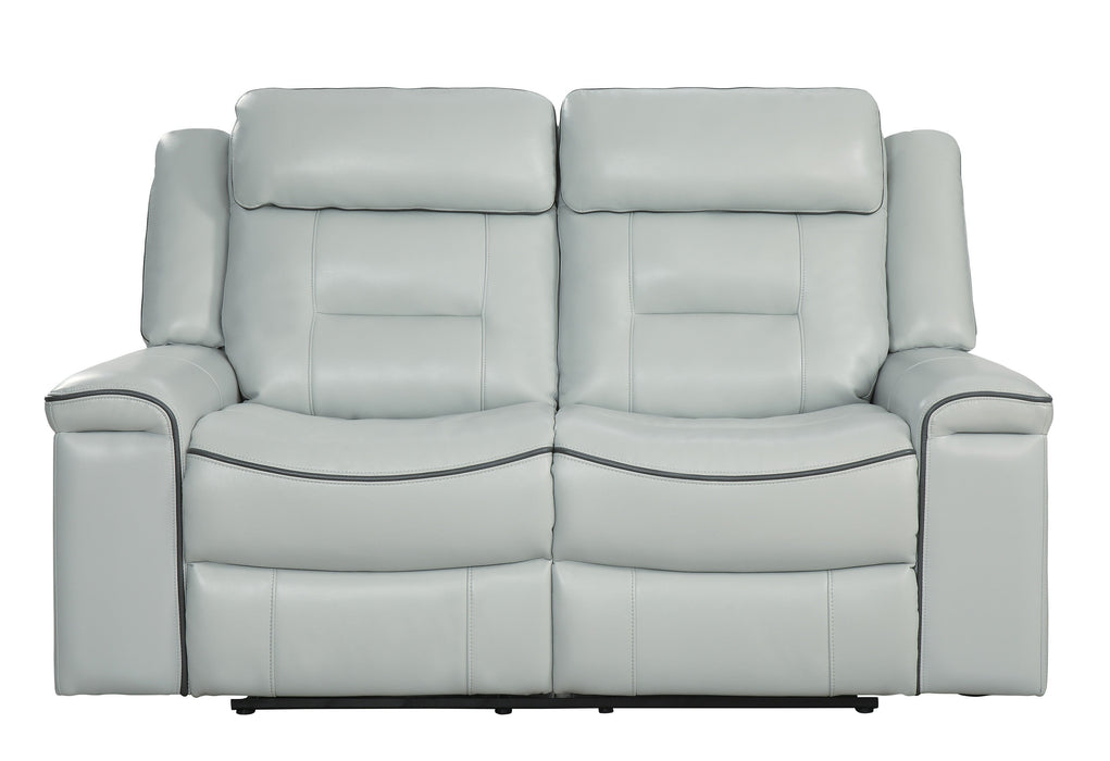 Darwan Light Gray Reclining Loveseat