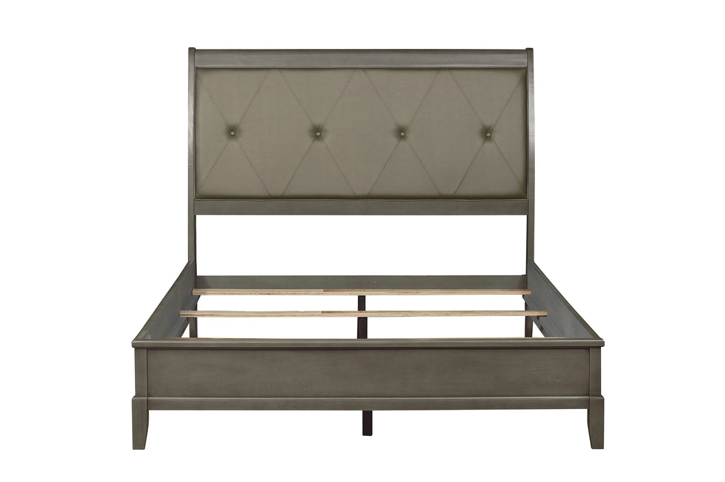 Cotterill Gray Full Upholstered Panel Bed