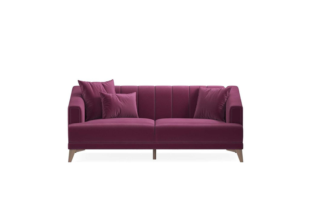 Burgundy Colt Feather Sona 2-Seater Sofa