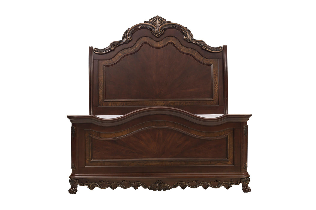 Deryn Park Cherry King Sleigh Bed