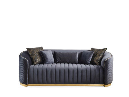 Aster Charcoal Velvet Sofa & Loveseat