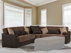 Midtown Brown Fabric Sectional