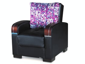 Mobimax Black Pu Arm Chair
