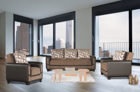 Mondo Modern Brown 3Pc Living Room Set