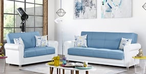 Avalon Plus Prusa Blue 2Pc Living Room Set