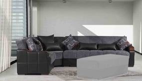 Midtown Gray Fabric Sectional