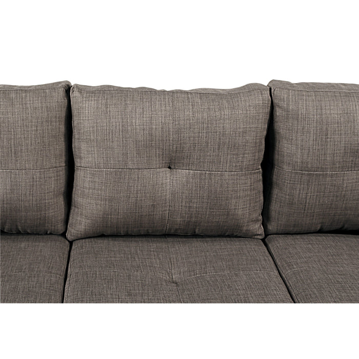 Phelps Brownish Gray Reversible Sofa Chaise