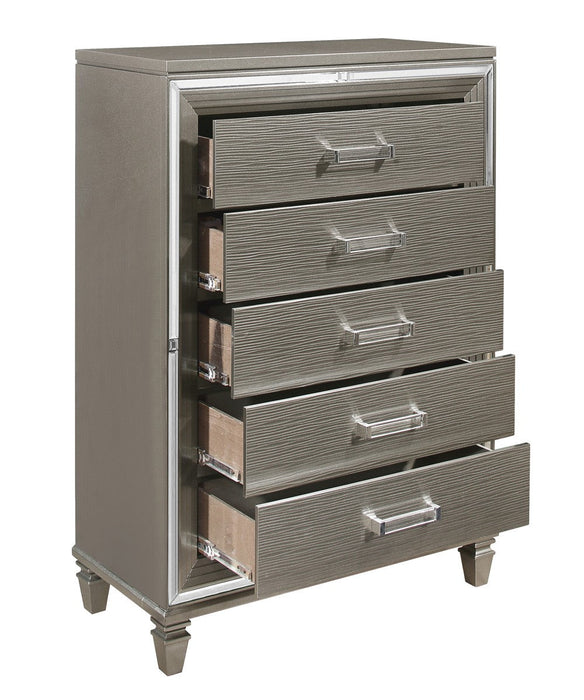 Tamsin Silver/Gray Metallic Chest