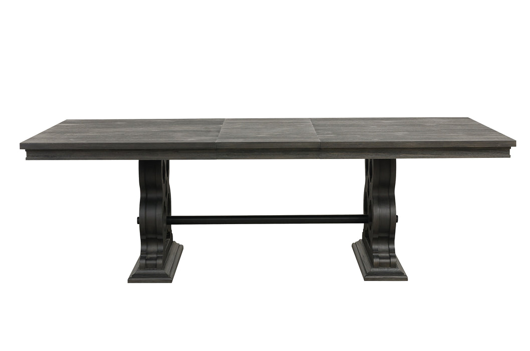 Arasina Dark Pewter Extendable Dining Table