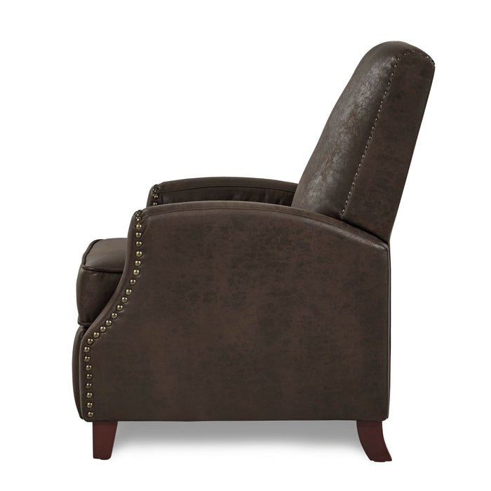 Walden Brown Push Back Reclining Chair