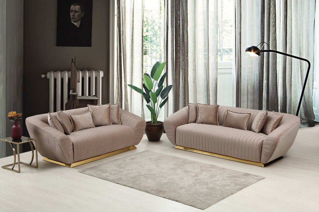 Empoli Stone Velvet Living Room Set