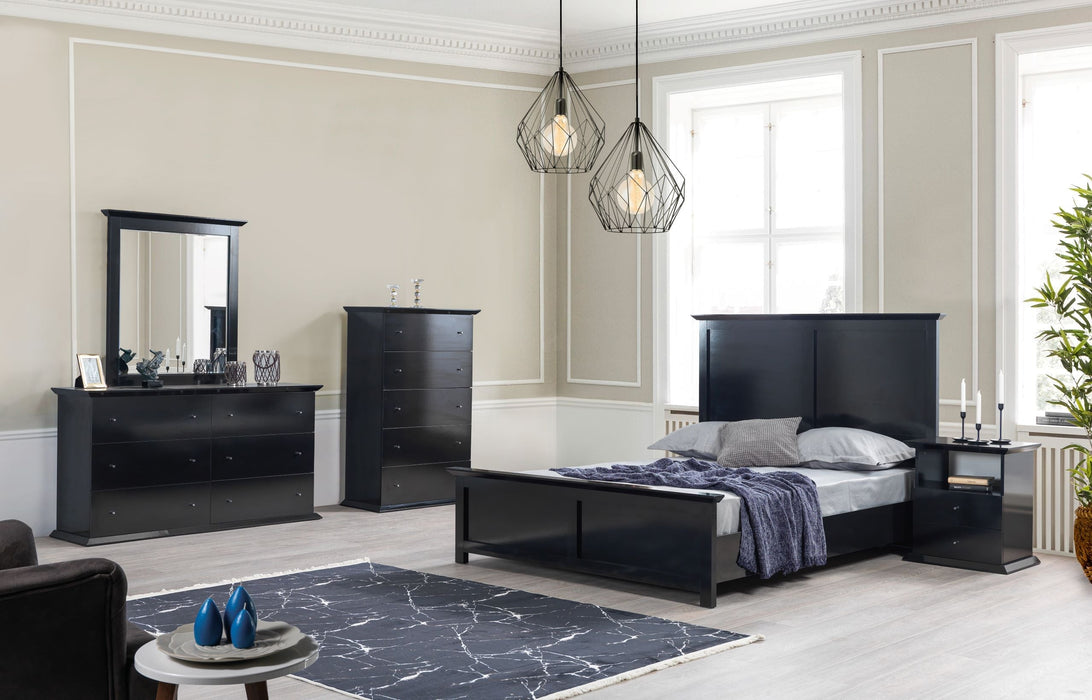 Erika Black 4-Piece Queen Bedroom Set