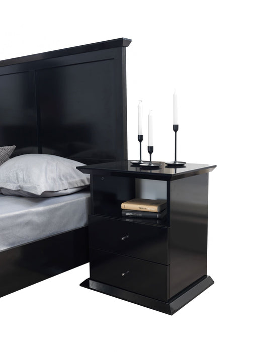 Erika Black 4-Piece Queen Bedroom Set