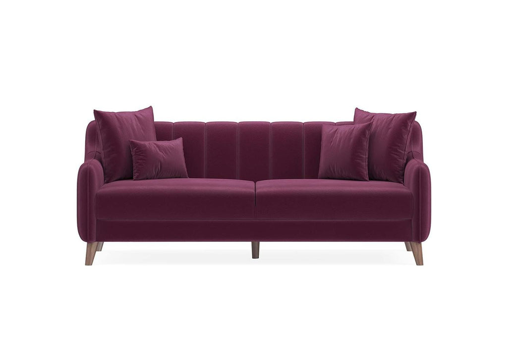 Burgundy Colt Feather Fabia 3-Seater Sofa Bed with Storage