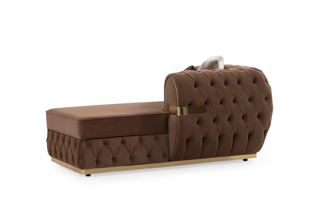 Jester Mocha Velvet Double Chaise Sectional