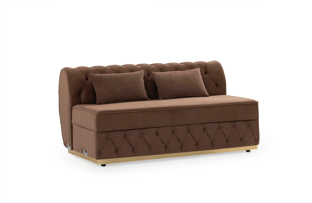 Jester Mocha Velvet Double Chaise Sectional