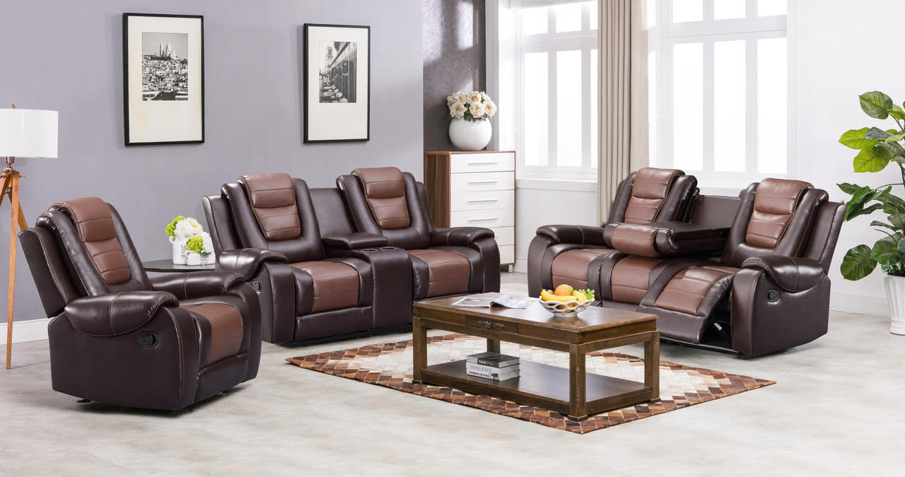 Jordan Brown 3-Piece Reclining Living Room Set