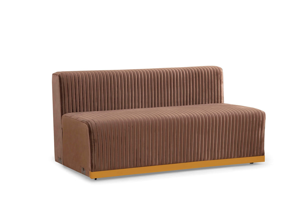 Juliana Mocha Velvet Double Chaise Sectional