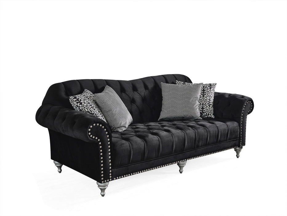 Juliette Black Velvet Living Room Set