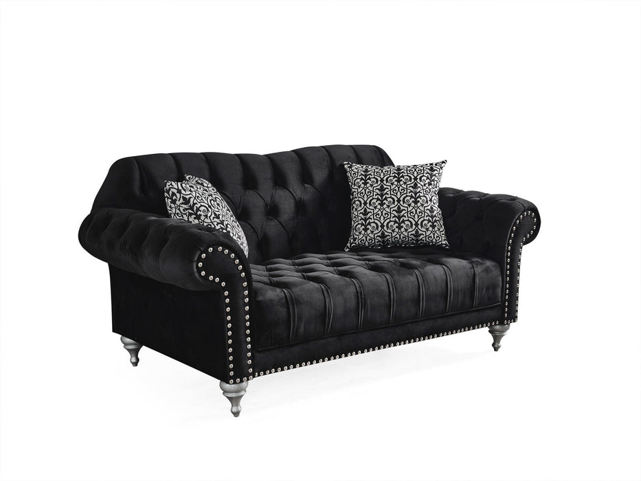 Juliette Black Velvet Living Room Set