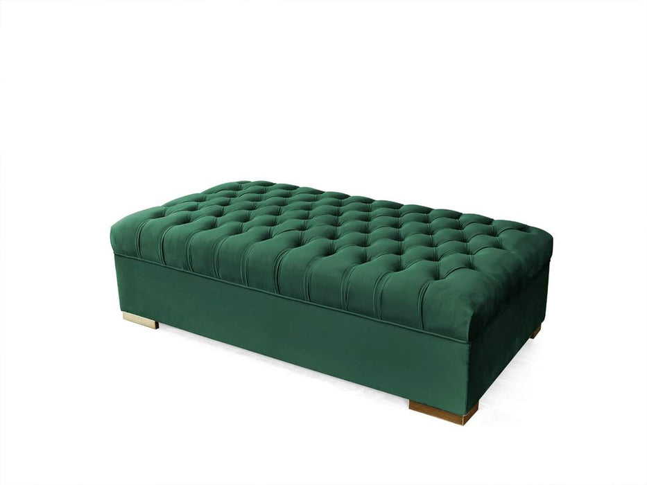 Lauren Green Velvet Double Chaise Sectional