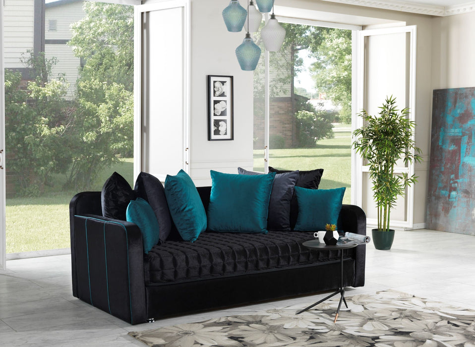 Leptis Black Storage Twin Sofa Sleeper