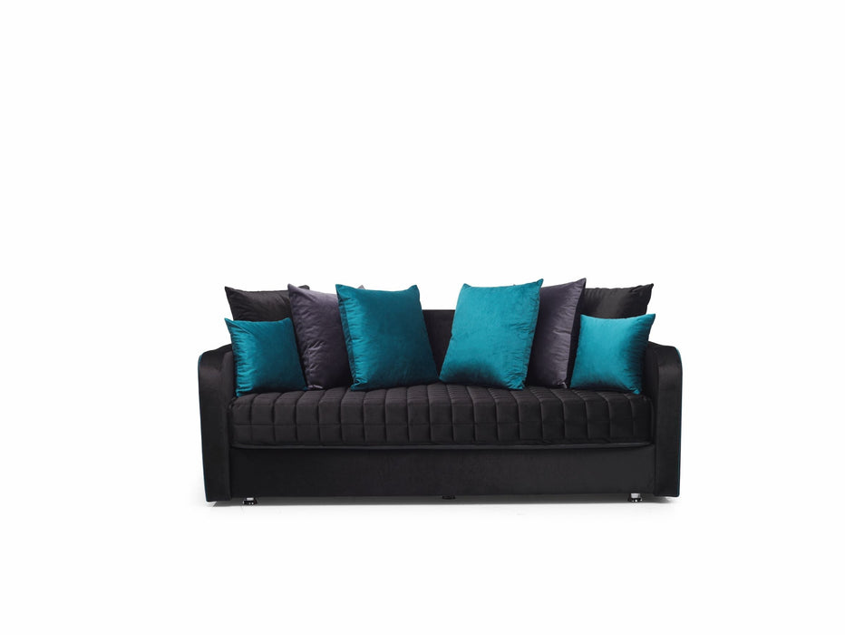 Leptis Black Storage Twin Sofa Sleeper