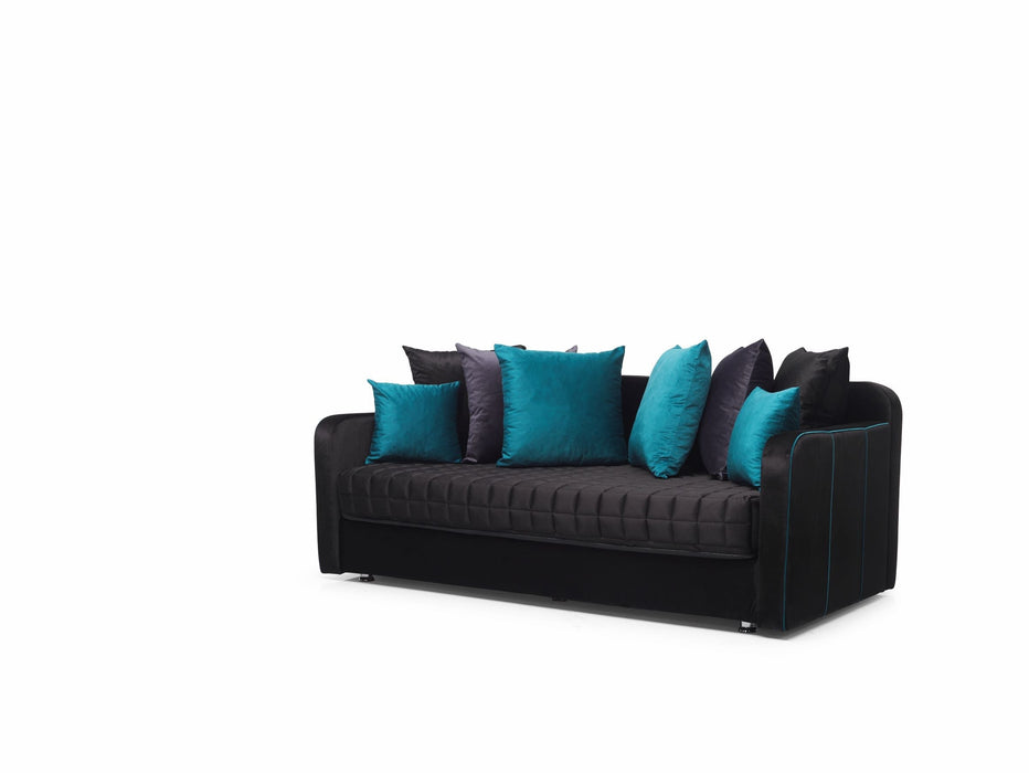 Leptis Black Storage Twin Sofa Sleeper