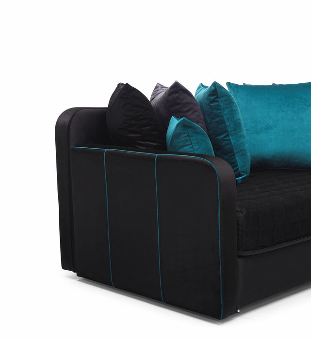 Leptis Black Storage Twin Sofa Sleeper