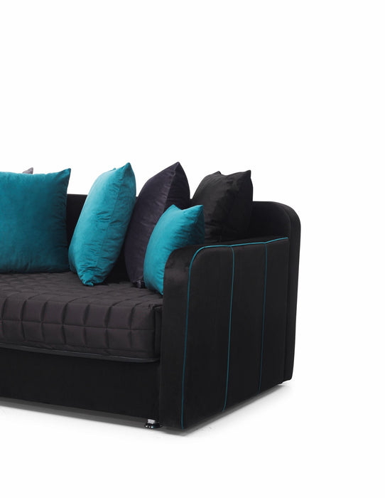 Leptis Black Storage Twin Sofa Sleeper