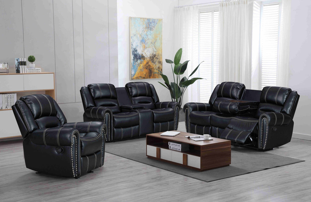 Lexington Black 3-Piece Reclining Living Room Set