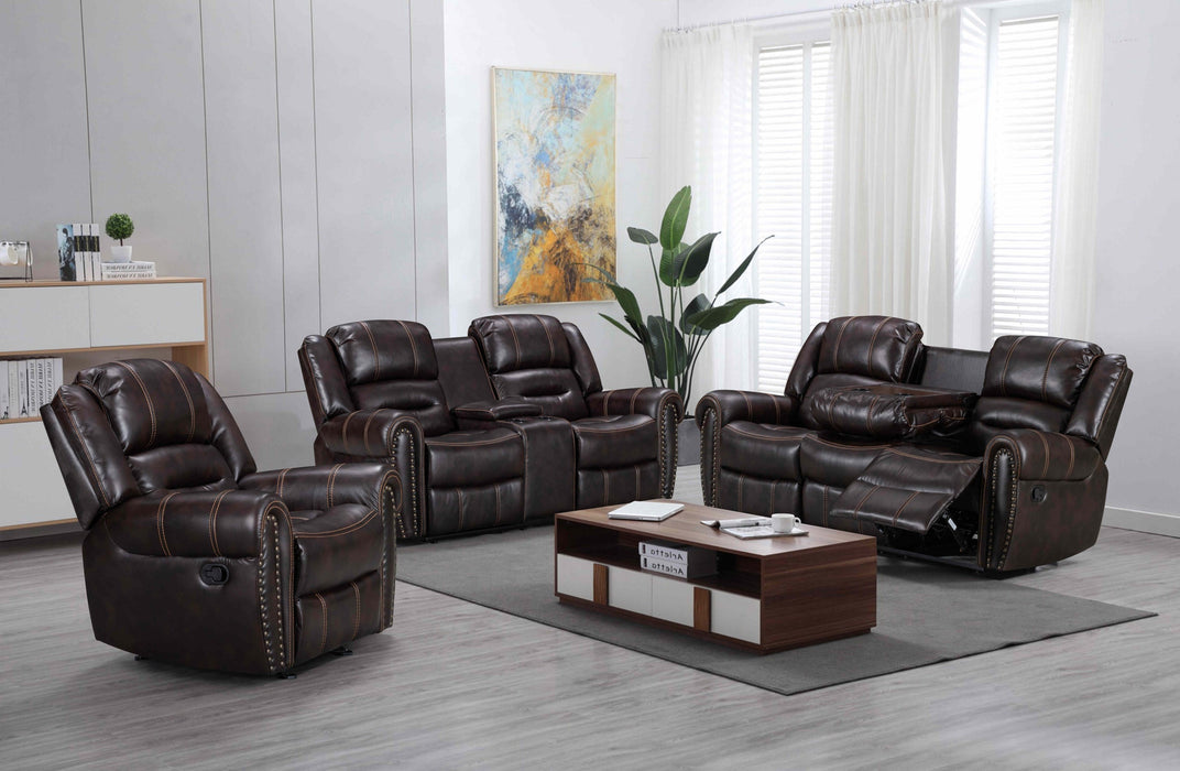 Lexington Brown 3-Piece Reclining Living Room Set