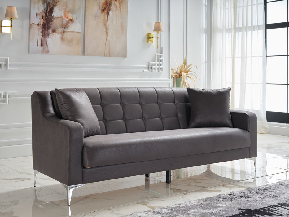 Livia Living Room Set – Melson Dark Grey