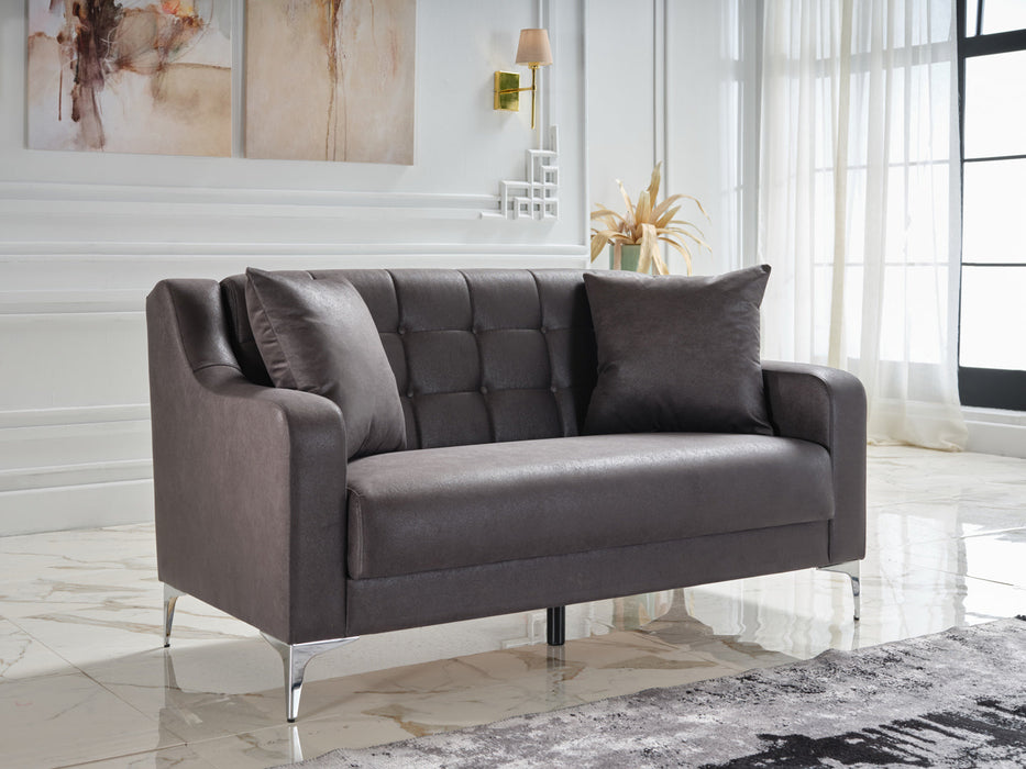 Livia Living Room Set – Melson Dark Grey