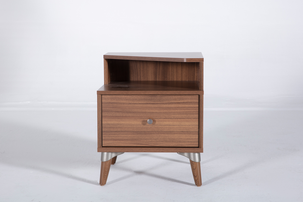 Loren Walnut Left Nightstand Night Stand