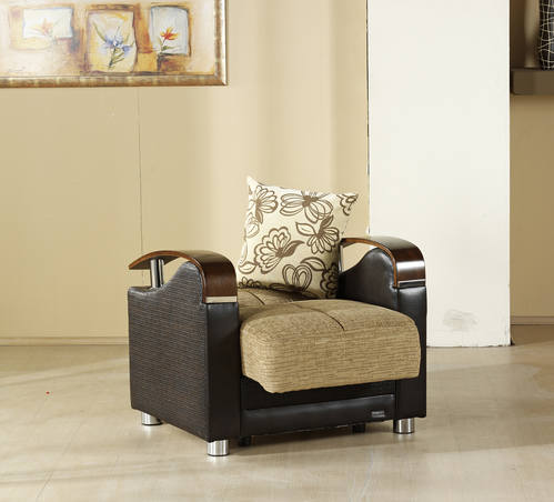 Fulya Brown Luna Armchair