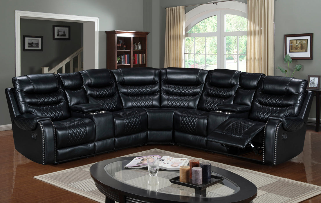 Martin Black Reclining Sectional