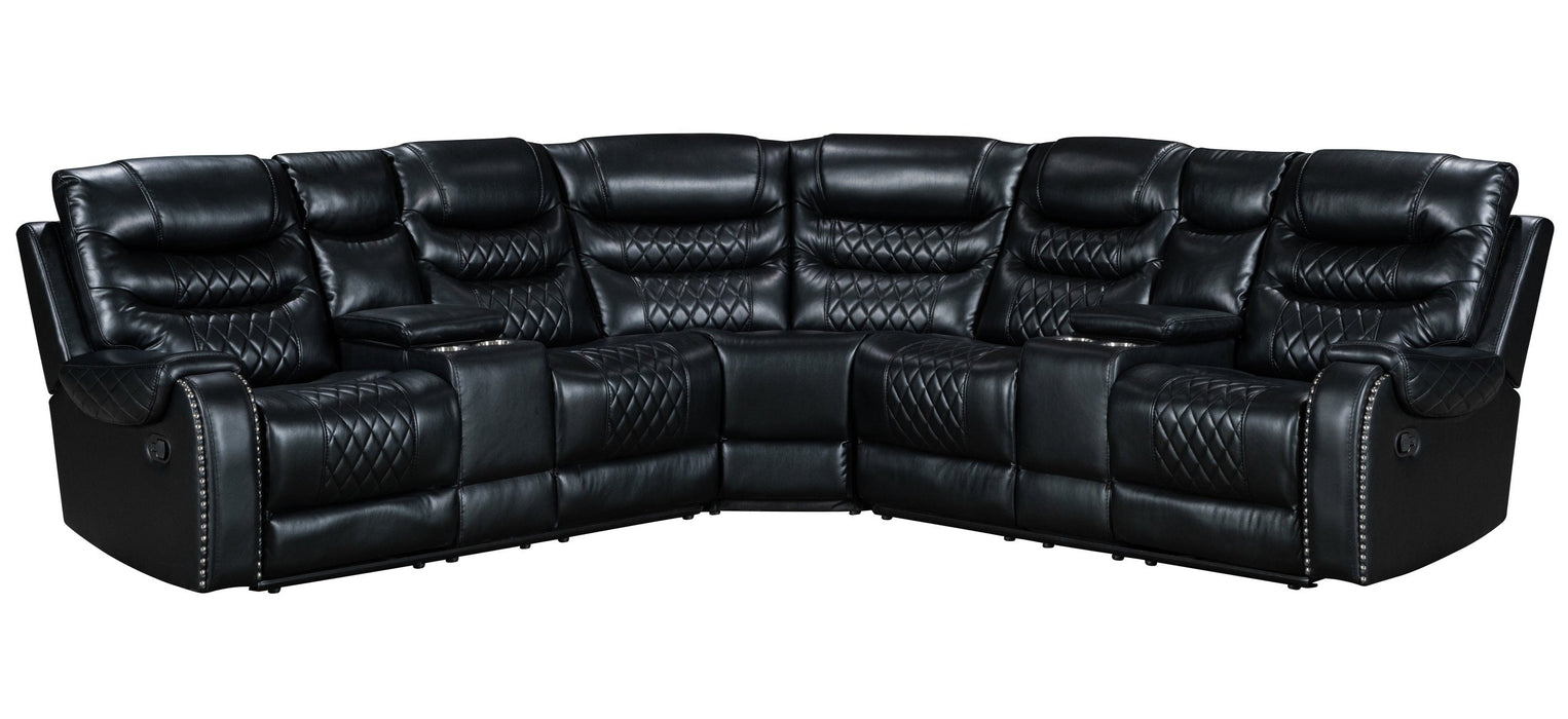 Martin Black Reclining Sectional