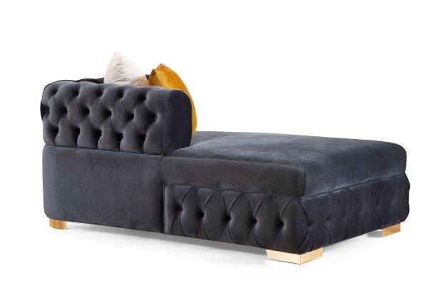 Matilda Charcoal Velvet Double Chaise Sectional