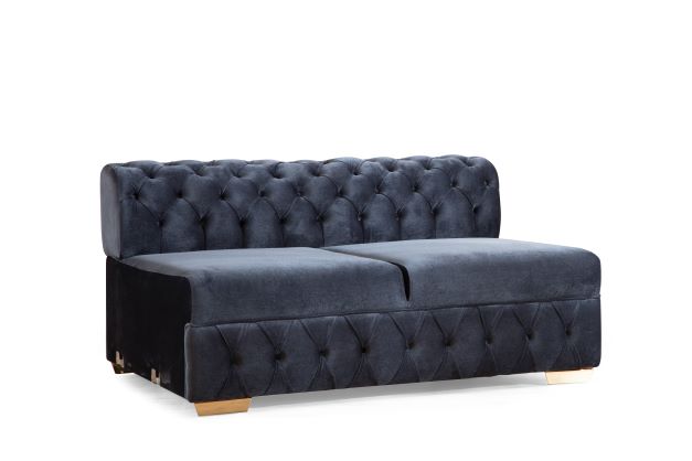 Matilda Charcoal Velvet Double Chaise Sectional